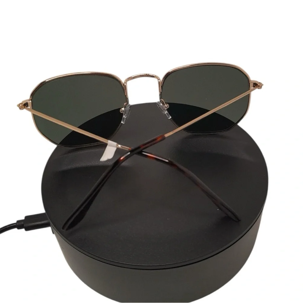 Gradient Round UV Protection Gold Frame Sunglasses